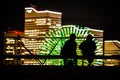 People and Yokohama night view of Yokohama Universitys Bridge