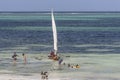 People on Zanzibar beach