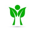 Peoples family together green Tree care Logo Design. Business, health.