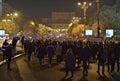 Bucharest protest, modifying the laws of justice Royalty Free Stock Photo