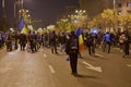 Bucharest protest, modifying the laws of justice Royalty Free Stock Photo