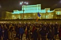 Bucharest protest, modifying the laws of justice Royalty Free Stock Photo