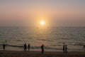 Peoples relaxing at Anjuna beach