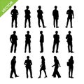 Peoples silhouettes vector Royalty Free Stock Photo