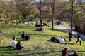 Peoples in the Vita Bergen (lit. The White Mountains). Vita Bergen is a park area of SÃÂ¶dermalm in Stockholm