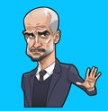 Pep guardiola caricature Royalty Free Stock Photo