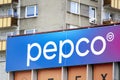 Pepco store banner above the storefront where clothes and various home objects are sold