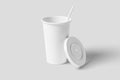 Peper Drink Cup White Blank 3D Rendering Mockup