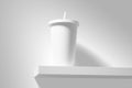 Peper Drink Cup White Blank 3D Rendering Mockup