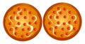 Peperoni pizza, illustration, vector