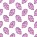 Pepino melon. Seamless pattern with fruits. Hand-drawn background. Vector illustration.