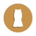 peplum hem bodycon Skirt icon in badge style. One of clothes collection icon can be used for UI, UX