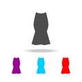 peplum hem bodycon Skirt icon. Elements of clothes in multi colored icons for mobile concept and web apps. Icons for website desig