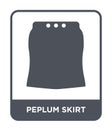 peplum skirt icon in trendy design style. peplum skirt icon isolated on white background. peplum skirt vector icon simple and