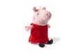 Peppa pig plushy doll isolated on white background