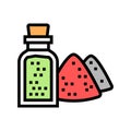 Pepper black, green and red heap color icon vector illustration