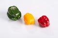 3 pepper colour yellow, red, green