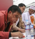 Pepper eating competition in chengdu,china