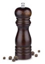 Pepper mill isolated on white background Royalty Free Stock Photo