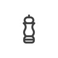 Pepper mill line icon