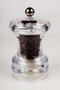 Pepper mill. White background. Royalty Free Stock Photo