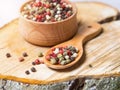 Pepper mix. Black, red, green Royalty Free Stock Photo