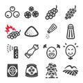 Pepper and product icon set