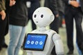 Pepper robot interacting with customers at automation fair