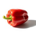 The pepper\'s shiny surface, suggesting freshness and emphasizing its Royalty Free Stock Photo