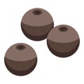Pepper sphere icon, isometric style Royalty Free Stock Photo