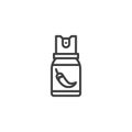 Pepper spray line icon Royalty Free Stock Photo