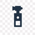 Pepper spray vector icon isolated on transparent background, Pep Royalty Free Stock Photo