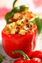 Pepper stuffed with chicken