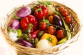 Fresh vegetables in a basket, Royalty Free Stock Photo