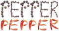 Pepper written out in