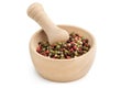 Peppercorn mix in mortar Royalty Free Stock Photo