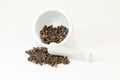 Peppercorns with Mortar and Pestle