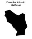 Pepperdine University outline map Royalty Free Stock Photo