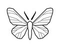 Peppered moth, Biston betularia . Vector icon on white