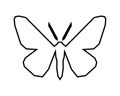 Peppered moth, Biston betularia . Vector icon on white