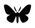 Peppered moth, Biston betularia . Vector icon on white