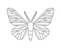 Peppered moth, Biston betularia . Vector icon on white