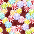 Peppermint candies seamless background.