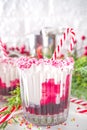 Peppermint Candy Cane Cocktail Royalty Free Stock Photo