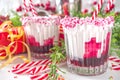 Peppermint Candy Cane Cocktail Royalty Free Stock Photo