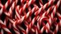 Peppermint candy canes. Christmas background. AI generated Royalty Free Stock Photo