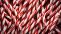 Peppermint candy canes. Christmas background. AI generated Royalty Free Stock Photo