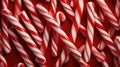 Peppermint candy canes. Christmas background. AI generated Royalty Free Stock Photo