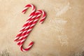 Peppermint Candy Canes. Christmas. Royalty Free Stock Photo