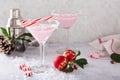 Peppermint martinis for Christmas Royalty Free Stock Photo